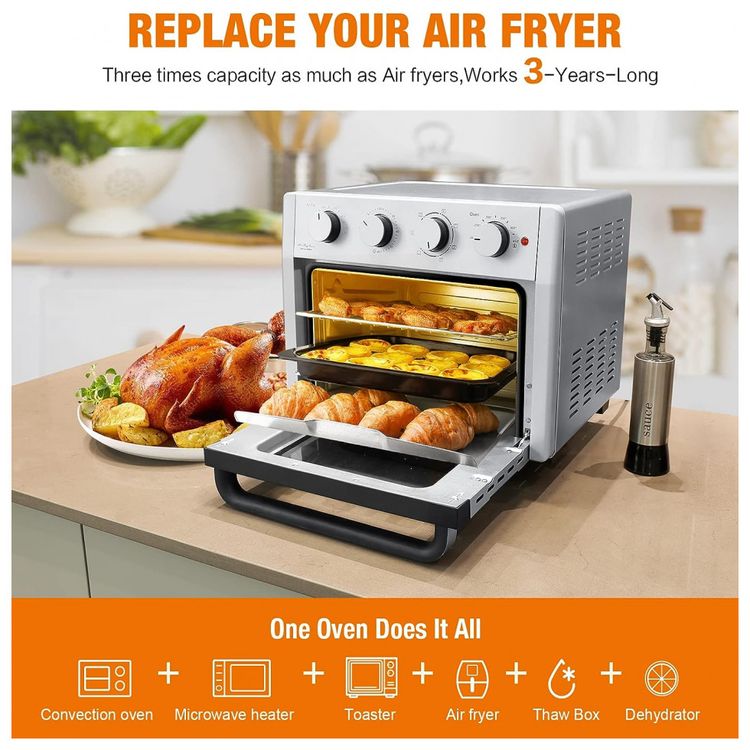 Forno-Eletrico-de-Bancada-19L-5-em-1-Multifuncoes-em-Aco-foto-2