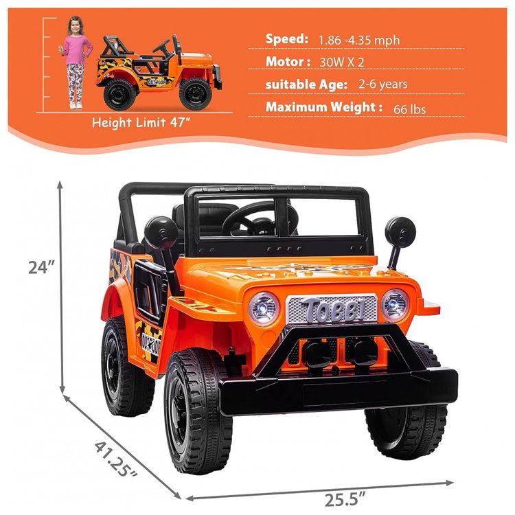 Carro-Carrinho-Eletrico-Infantil-a-Bateria-12V-1-Assento-foto-3
