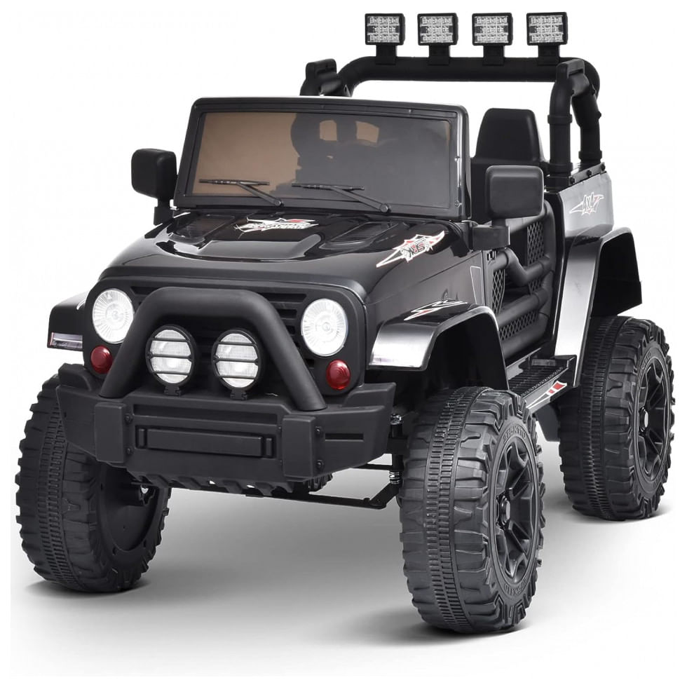 Blitzshark SRK T01 Carro, Carrinho Elétrico Infantil Off Road a Bateria 24V 2 Assentos com Controle Remoto e Suspensão, Amarelo