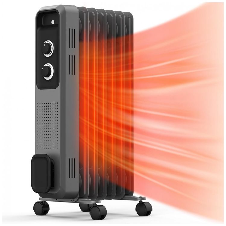 Aquecedor-Eletrico-a-Oleo-Portatil-com-3-Niveis-de-Ajuste-foto-0