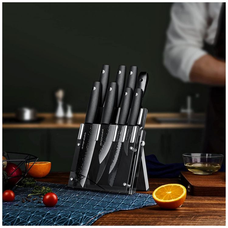 Conjunto-de-Facas-em-Aco-Inoxidavel-com-Suporte-em-Acrilico-foto-1