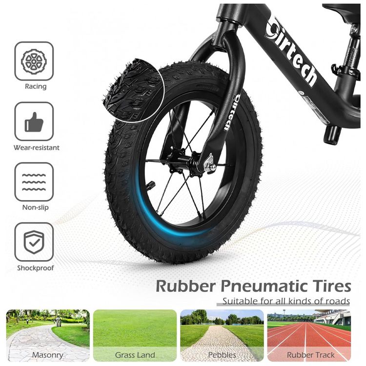 Bicicleta-sem-Pedal-com-Assento-Ajustavel-e-Pneus-foto-2
