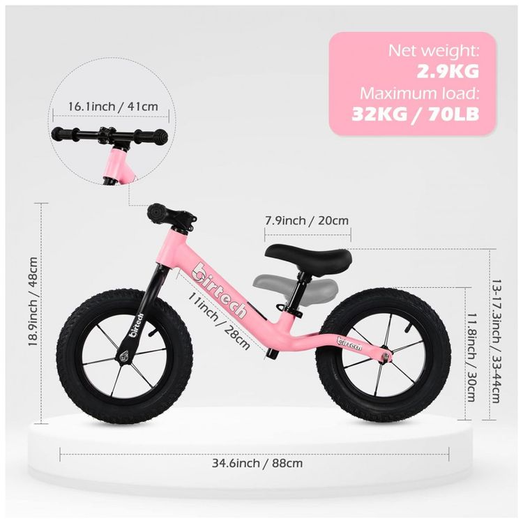 Bicicleta-sem-Pedal-com-Assento-Ajustavel-e-Pneus-foto-1