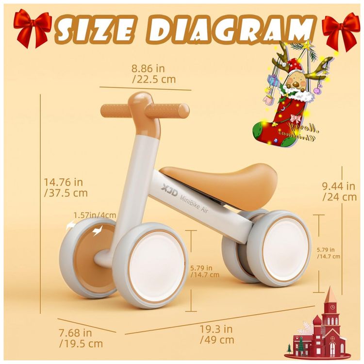 Bicicleta-sem-Pedal-com-4-Rodas-para-Criancas-de-1-a-3-Anos-foto-4