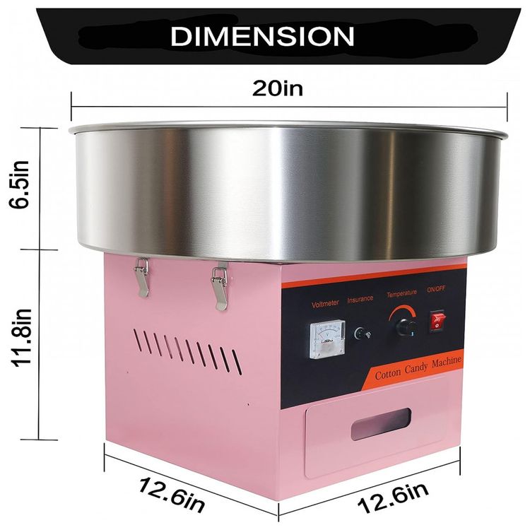 Maquina-de-Algodao-Doce-Eletrica-com-Tigela-em-Aco-foto-1