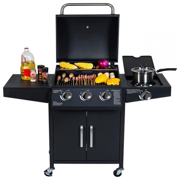 Churrasqueira-a-Gas-45.500-BTU-com-4-Queimadores-2-Portas-e-foto-0
