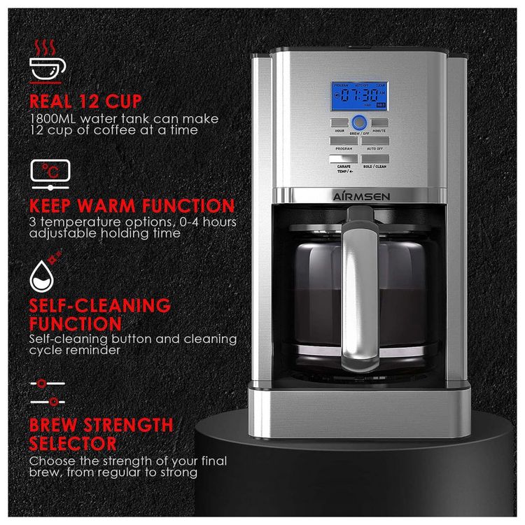 AIRMSEN-CM1705WE-Maquina-de-Cafe-Programavel-com-Tela-LCD-foto-1