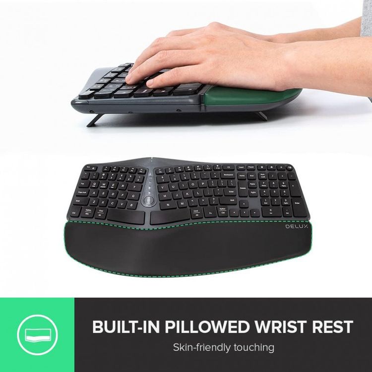 DELUX-GM901D-Teclado-Ergonomico-Sem-Fio-Recarregavel-Reduz-a-foto-4