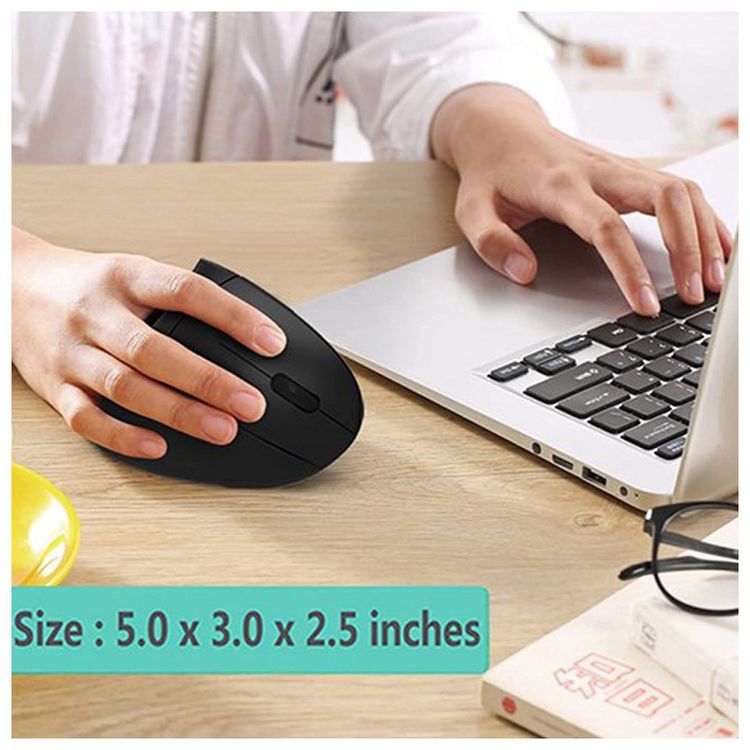Mouse-Ergonomico-Vertical-Optico-sem-Fio-Reduz-a-Tensao-do-foto-1