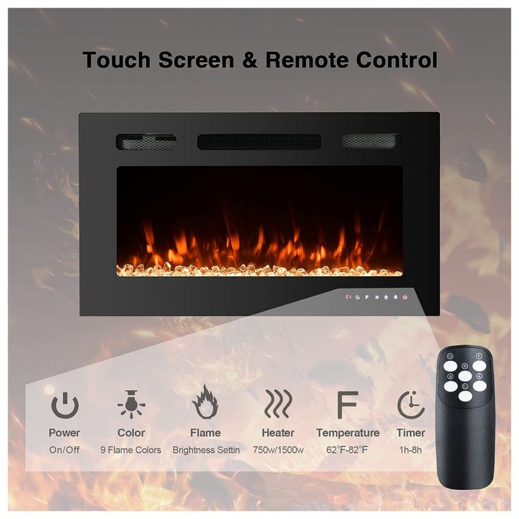 Lareira-Eletrica-CEARTRY-de-Embutir-A43x152L-com-Controle-foto-1