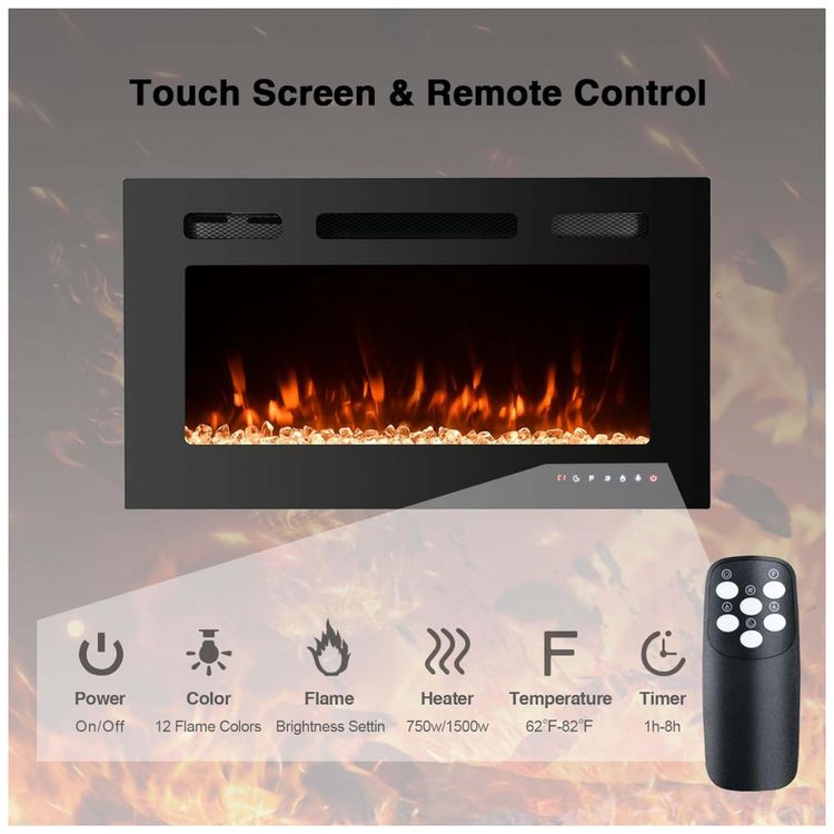 Lareira-Eletrica-de-Embutir-A43x76L-com-Controle-Remoto-e-foto-1