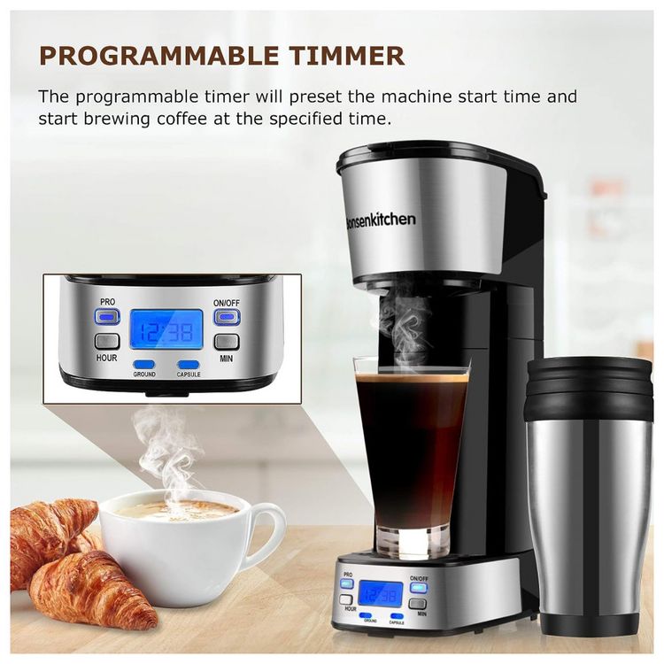 Cafeteira-Eletrica-Programavel-2-em-1-com-Tanque-de-900-mL-e-foto-3