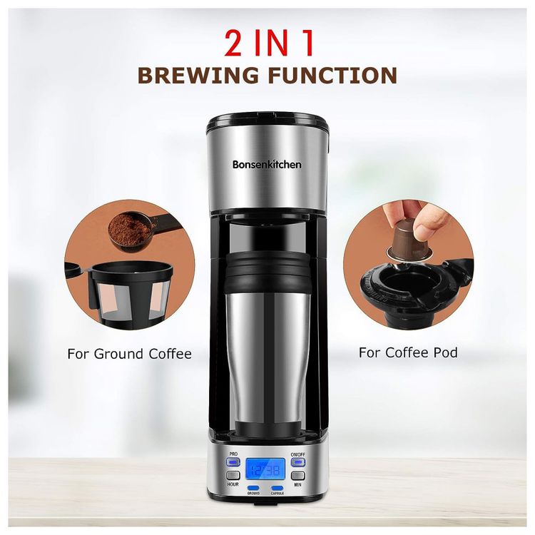 Cafeteira-Eletrica-Programavel-2-em-1-com-Tanque-de-900-mL-e-foto-4
