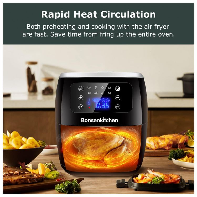 Forno-Eletrico-de-Bancada-com-Funcao-AirFryer-19L-com-Painel-foto-3