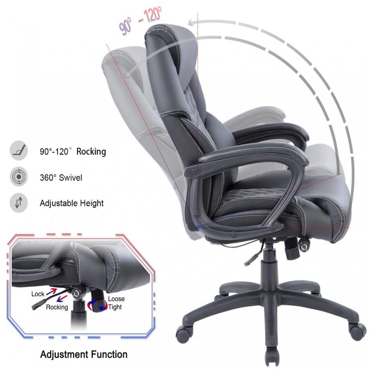 Cadeira-de-Escritorio-Ergonomica-Giratoria-com-Apoio-de-foto-4