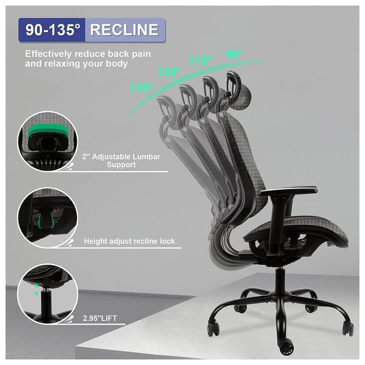 Cadeira-de-Escritorio-Ergonomica-Giratoria-com-Apoio-de-foto-2