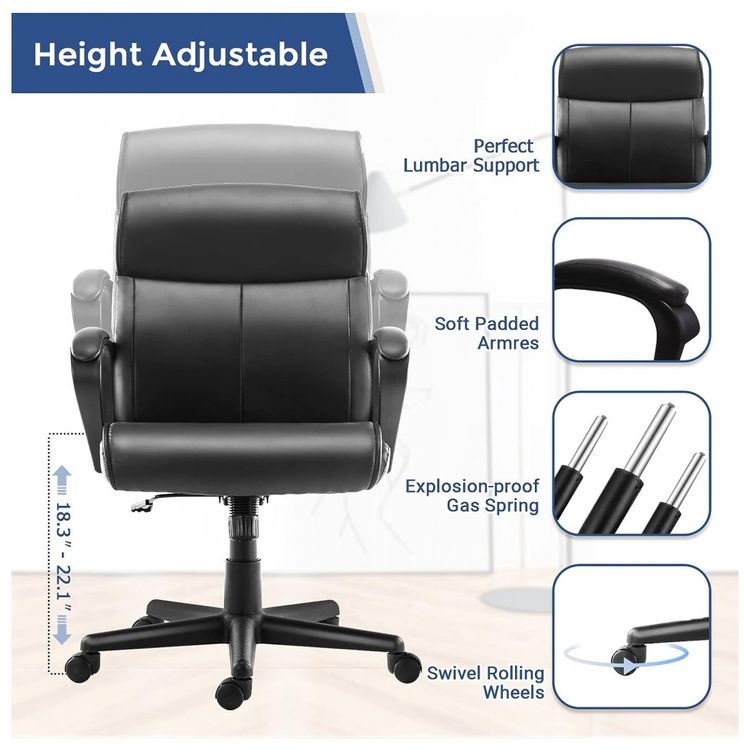 ZUNMOS-C2809-BKZQ-Cadeira-de-Escritorio-Ergonomica-Giratoria-foto-2