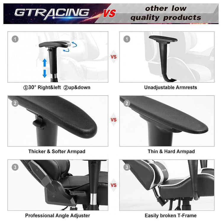 GTRACING-Cadeira-Gamer-Ergonomica-Reclinavel-e-Giratoria-com-foto-1