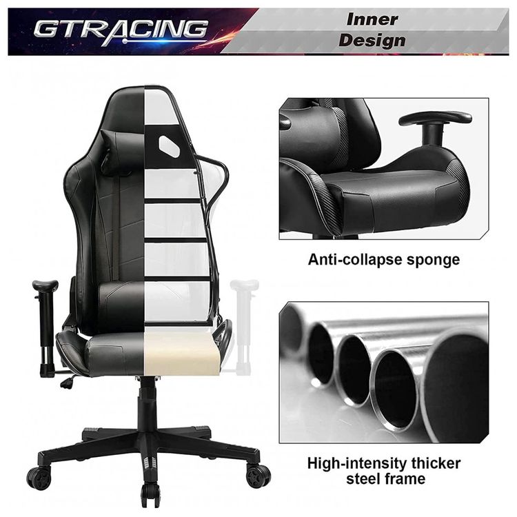 GTRACING-Cadeira-Gamer-Ergonomica-Reclinavel-e-Giratoria-com-foto-2
