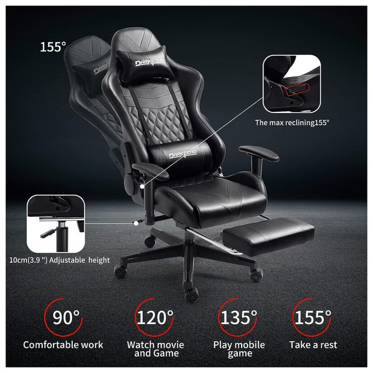 Cadeira-Gamer-Ergonomica-Reclinavel-e-Giratoria-com-Apoio-foto-4