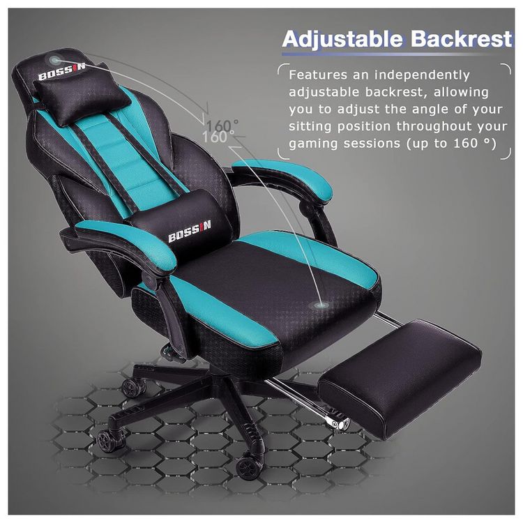 Cadeira-Gamer-Ergonomica-Reclinavel-e-Giratoria-com-Apoio-foto-2