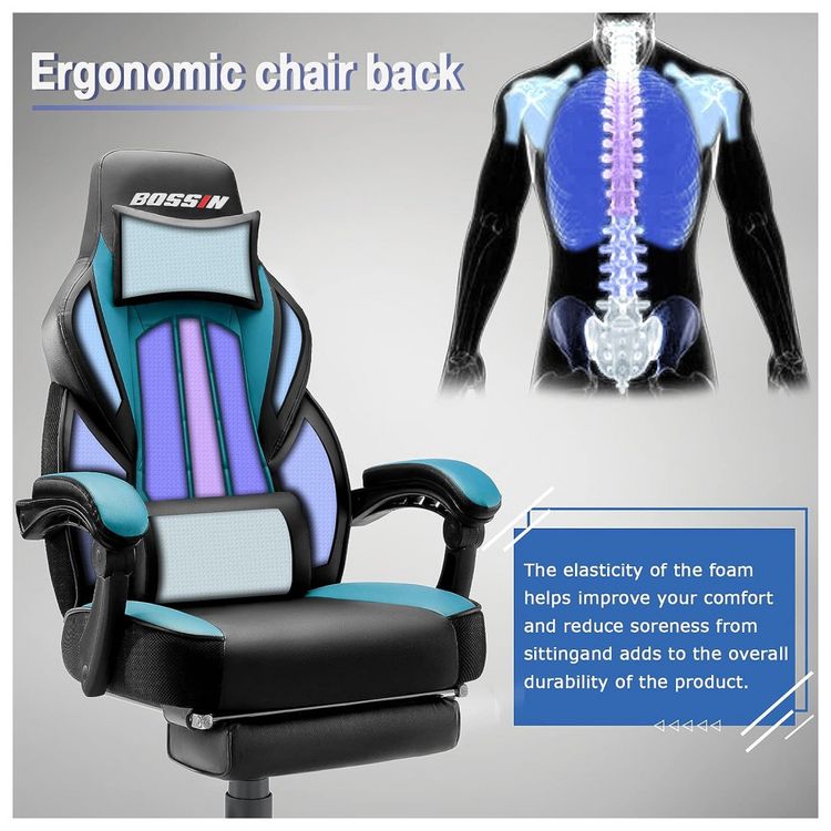Cadeira-Gamer-Ergonomica-Reclinavel-e-Giratoria-com-Apoio-foto-3