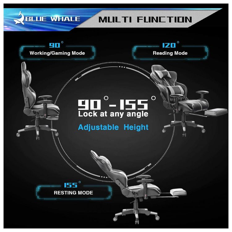Blue-Whale-Cadeira-Gamer-Reclinavel-e-Giratoria-com-Apoio-foto-2