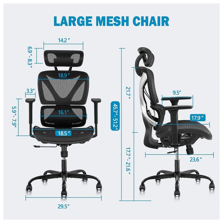 Cadeira-de-Escritorio-Ergonomica-Giratoria-com-Apoio-de-foto-2