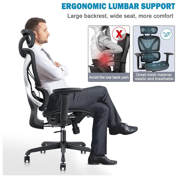 Cadeira-de-Escritorio-Ergonomica-Giratoria-com-Apoio-de-foto-3