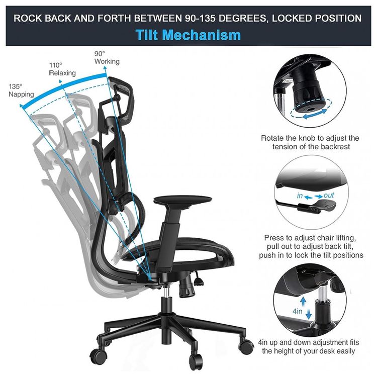 Cadeira-de-Escritorio-Ergonomica-Giratoria-com-Apoio-de-foto-4