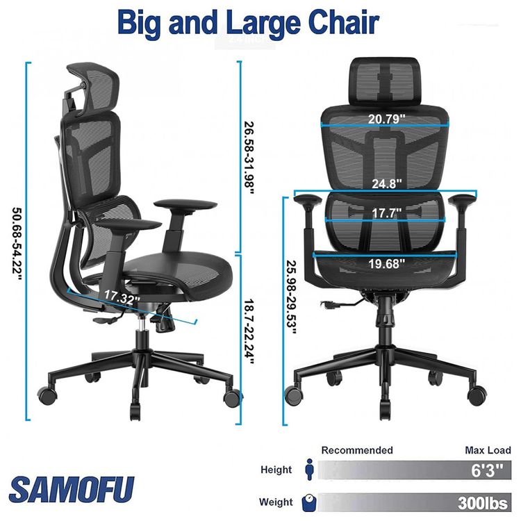 Cadeira-de-Escritorio-Ergonomica-Giratoria-com-Apoio-de-foto-5