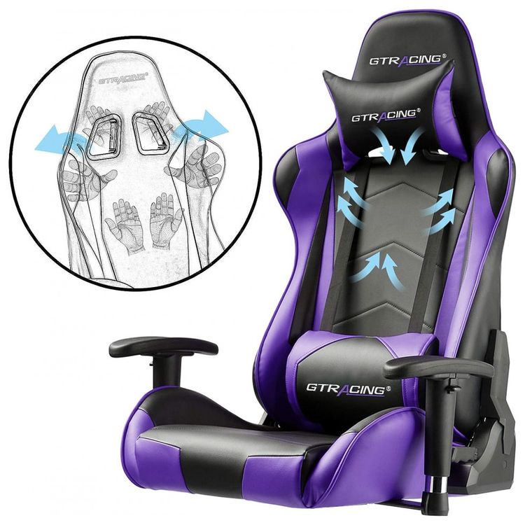 GTRACING-Cadeira-Gamer-Reclinavel-e-Giratoria-com-Apoio-foto-4