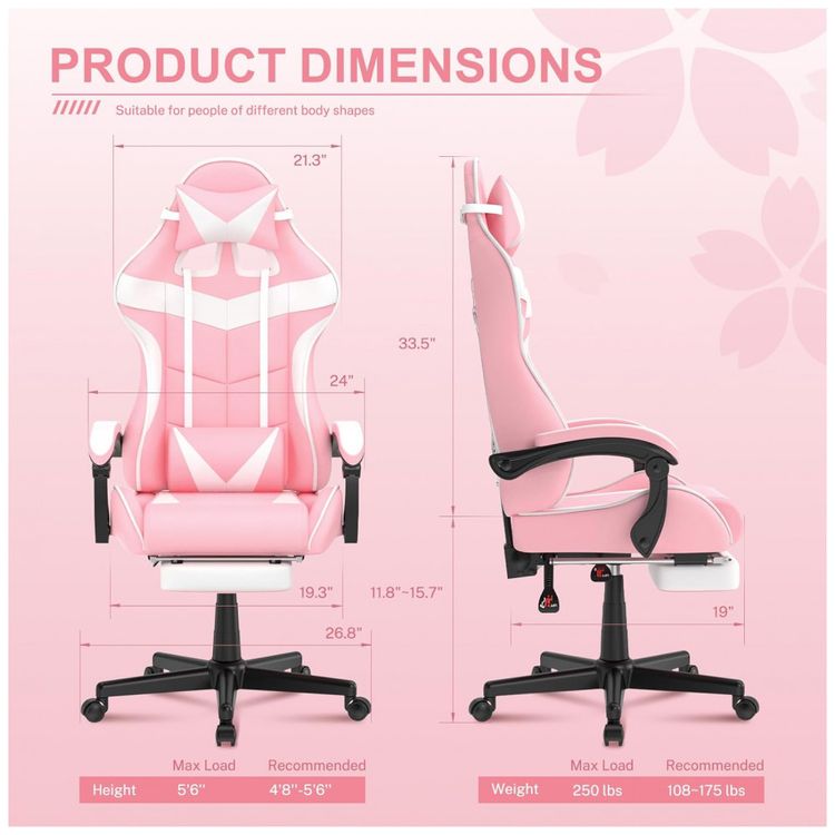 Soontrans-Cadeira-Gamer-Ergonomica-Reclinavel-com-Apoio-foto-2