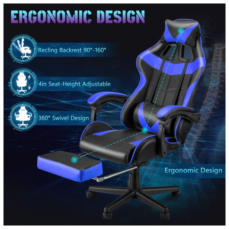 Soontrans-Cadeira-Gamer-Ergonomica-Reclinavel-e-Giratoria-foto-3