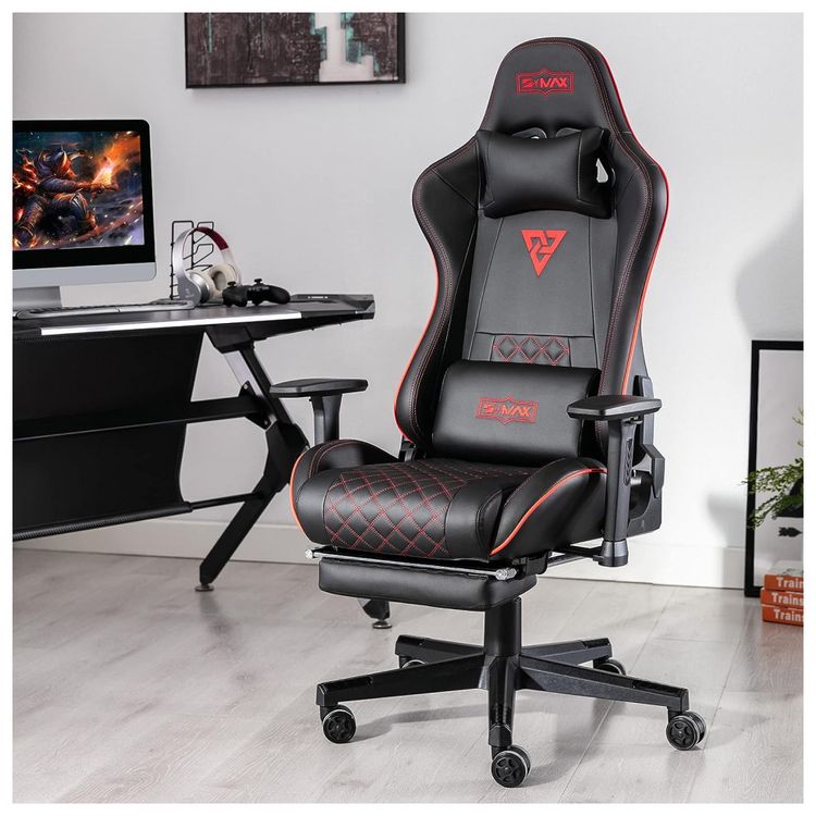 Cadeira-Gamer-Ergonomica-Reclinavel-e-Giratoria-com-Apoio-3D-foto-5
