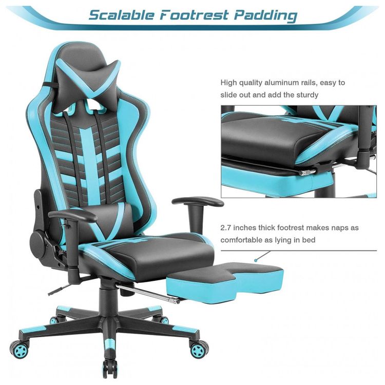 Cadeira-Gamer-Ergonomica-Reclinavel-e-Giratoria-com-Apoio-foto-3