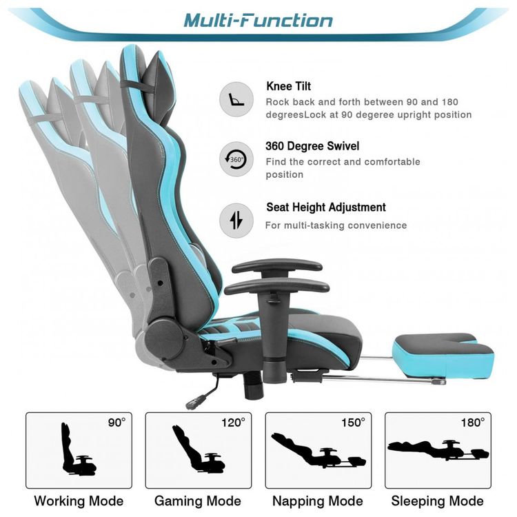 Cadeira-Gamer-Ergonomica-Reclinavel-e-Giratoria-com-Apoio-foto-4
