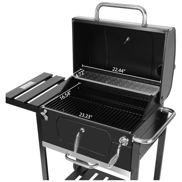 Churrasqueira-a-Carvao-com-Mesa-Lateral-Dobravel-e-Rodas-foto-5