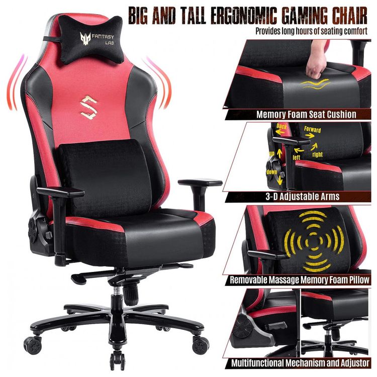 FANTASYLAB-Cadeira-Gamer-Ergonomica-e-Giratoria-com-Apoio-3D-foto-3