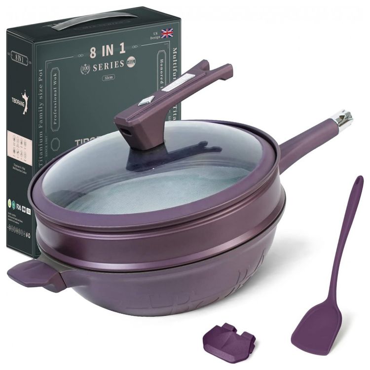 TIBORANG-Panela-Frigideira-6L-Antiaderente-8-em-1-com-foto-0