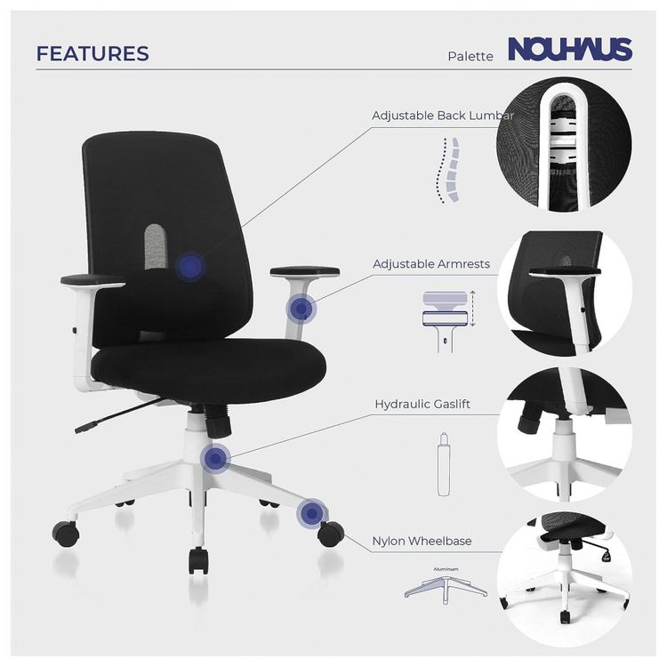 Cadeira-de-Escritorio-Ergonomica-Giratoria-com-Suporte-foto-2