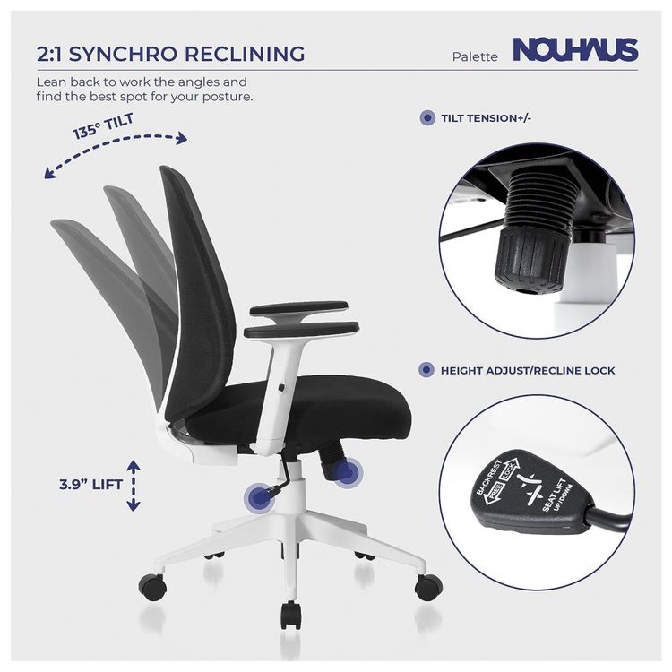 Cadeira-de-Escritorio-Ergonomica-Giratoria-com-Suporte-foto-3