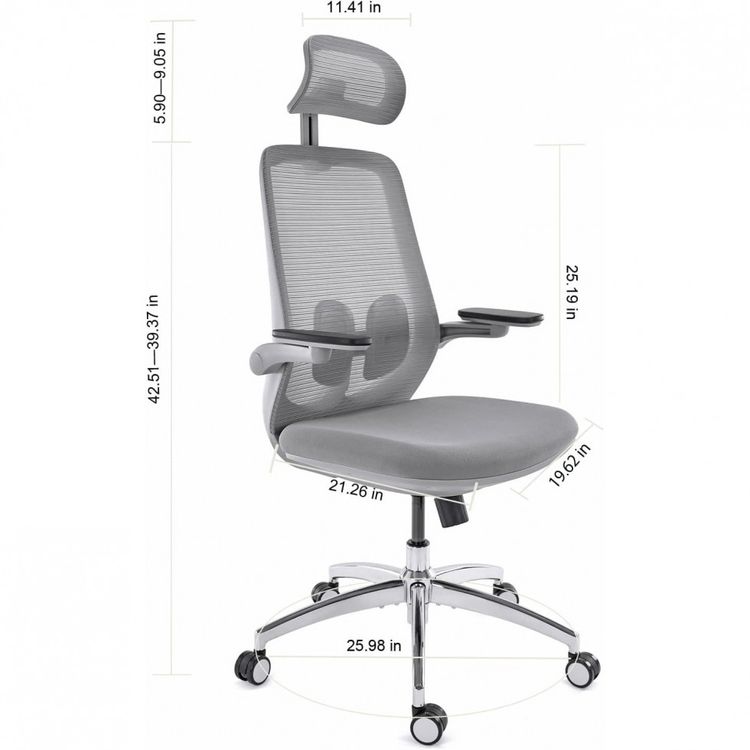 Cadeira-de-Escritorio-Ergonomica-Giratoria-com-Apoio-de-foto-4