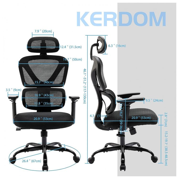 Cadeira-de-Escritorio-Ergonomica-Giratoria-com-Apoio-de-foto-5
