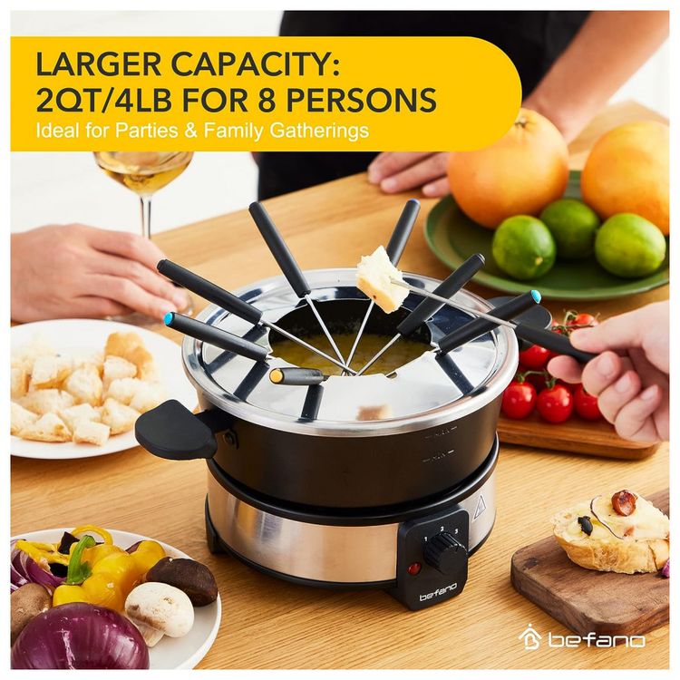 Panela-de-Fondue-Eletrica-com-8-Garfos-Aco-Inoxidavel-foto-1