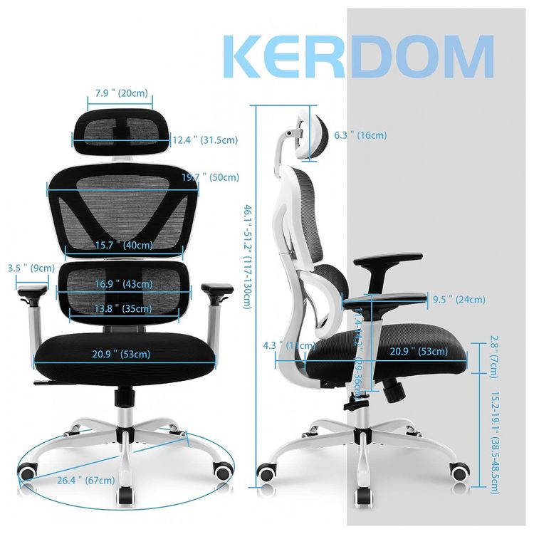 Cadeira-de-Escritorio-Ergonomica-Giratoria-com-Apoio-de-foto-1