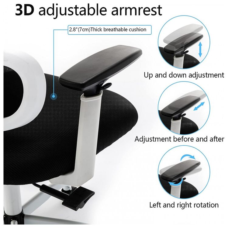 Cadeira-de-Escritorio-Ergonomica-Giratoria-com-Apoio-de-foto-3