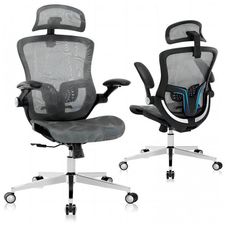 Cadeira-de-Escritorio-Ergonomica-Giratoria-com-Apoio-de-foto-0