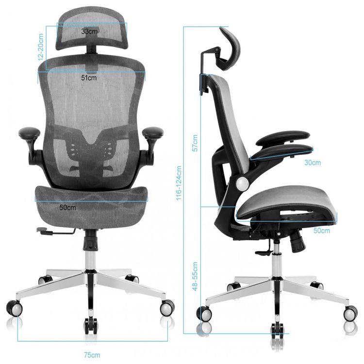 Cadeira-de-Escritorio-Ergonomica-Giratoria-com-Apoio-de-foto-2