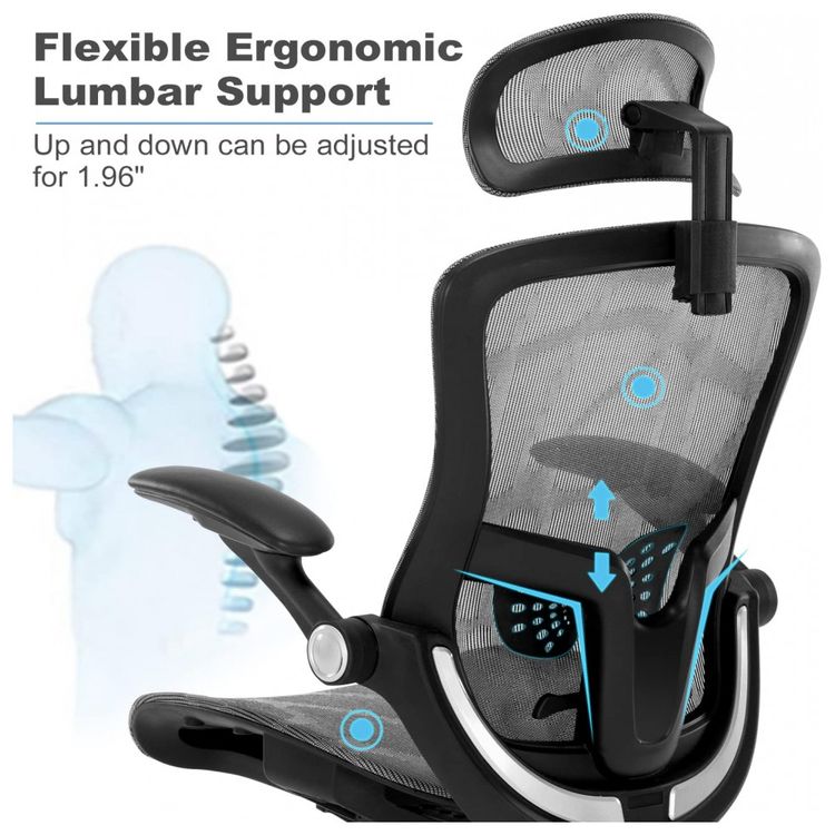 Cadeira-de-Escritorio-Ergonomica-Giratoria-com-Apoio-de-foto-5